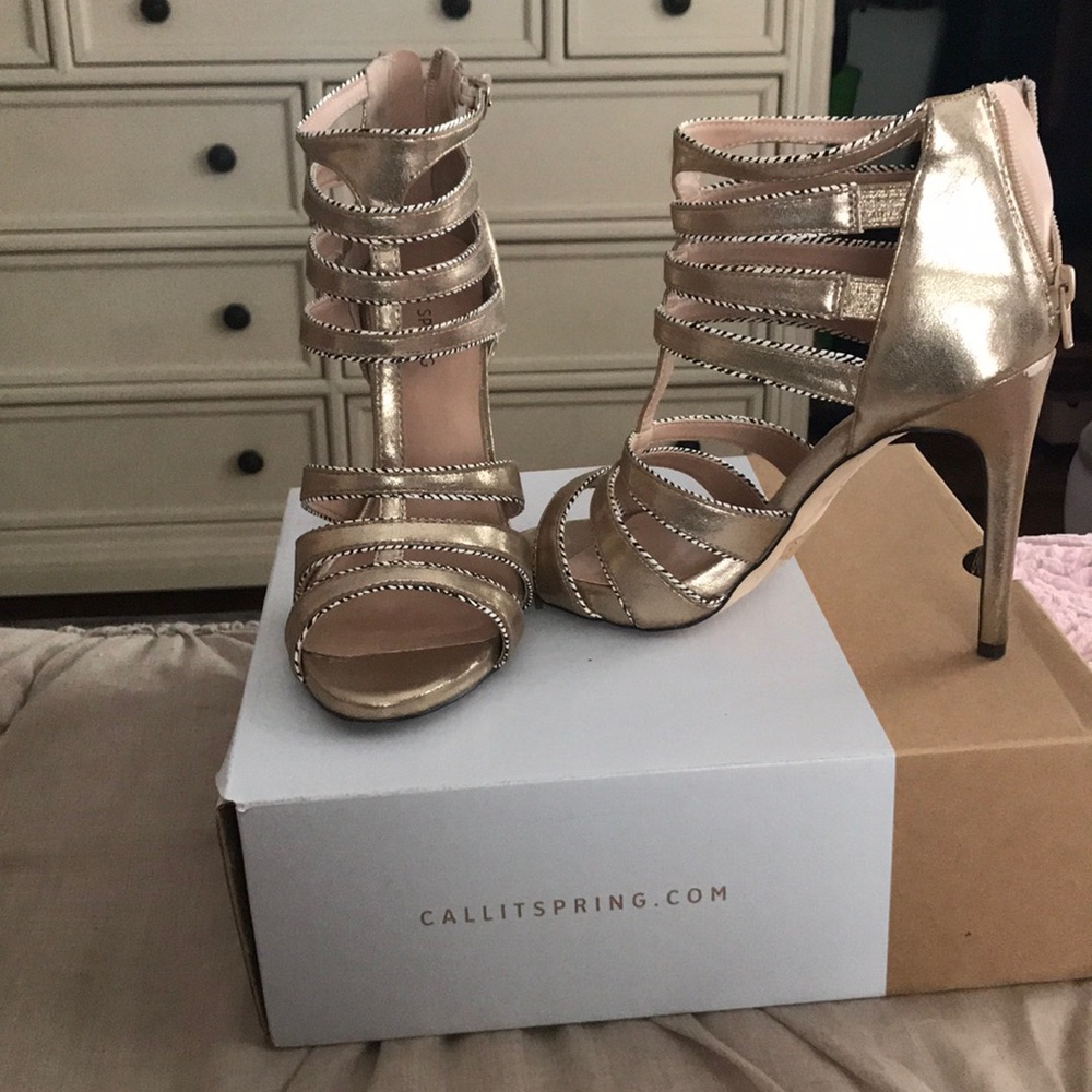 Call it spring rose gold heels